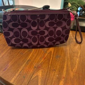 Coach Purple Wristlet